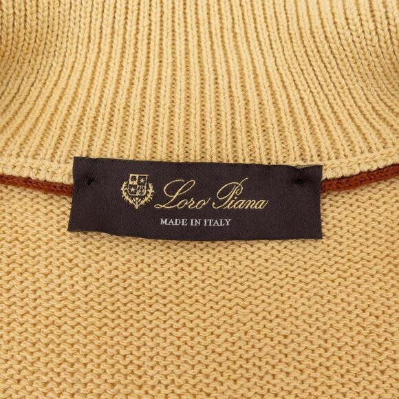 NWOT Loro Piana Mezzocollo Sweater Men's 48 (Medium) Gold - Picture 4 of 12